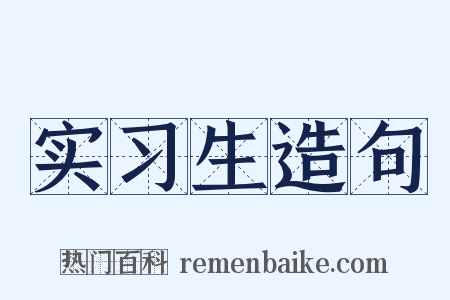 实习生造句是什么意思的图片